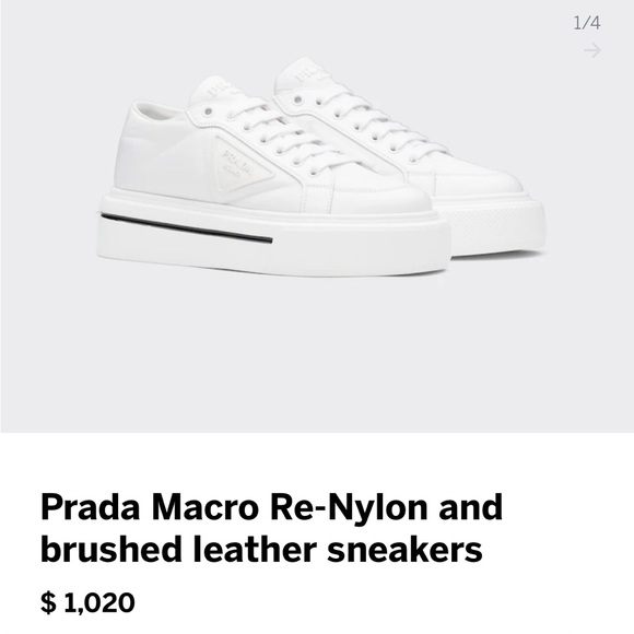 COPY - PRADA SNEAKERS Macro Re-nylon and brushed leather - Picture 1 of 5